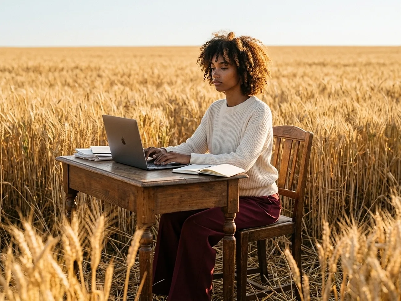 Solo professional reviewing Squarespace project costs on a laptop at an outdoor desk